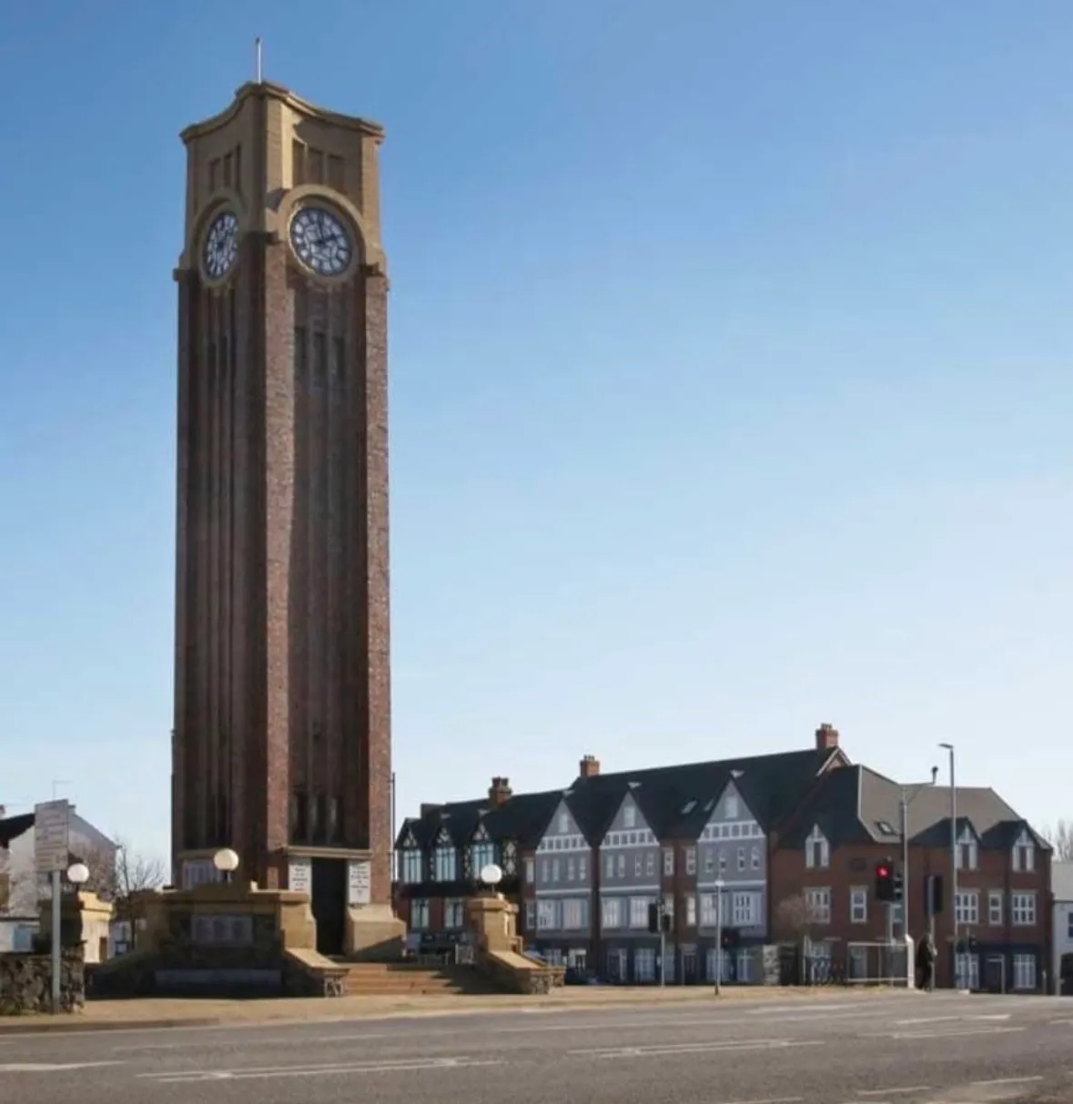 Stonework on a historic building in Coalville town centre